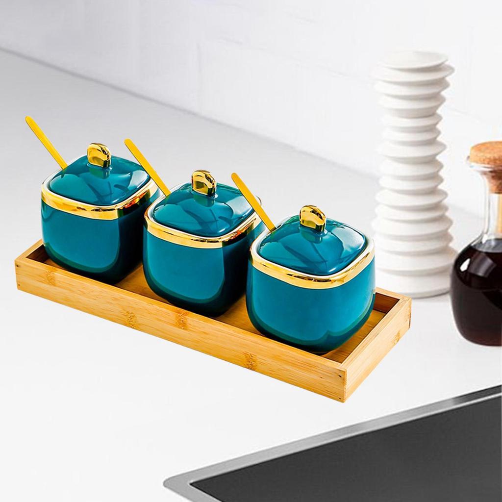 Ceramic Condiment Pots Sugar Bowls Seasoning Pots for Salt Paprika Pepper