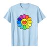 Takashi Murakami Sonnenblumen T-Shirt Grafik Merch Rundhals Kurzarm Baumwolle Herren T-Shirts Lässige Mode Design Druck Kleidung