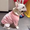 Pet Hoodie French Bulldog Pug Schnauzer Teddy Corgi Winter Warm Fleece Pink Bear Design Small Dog Clothes