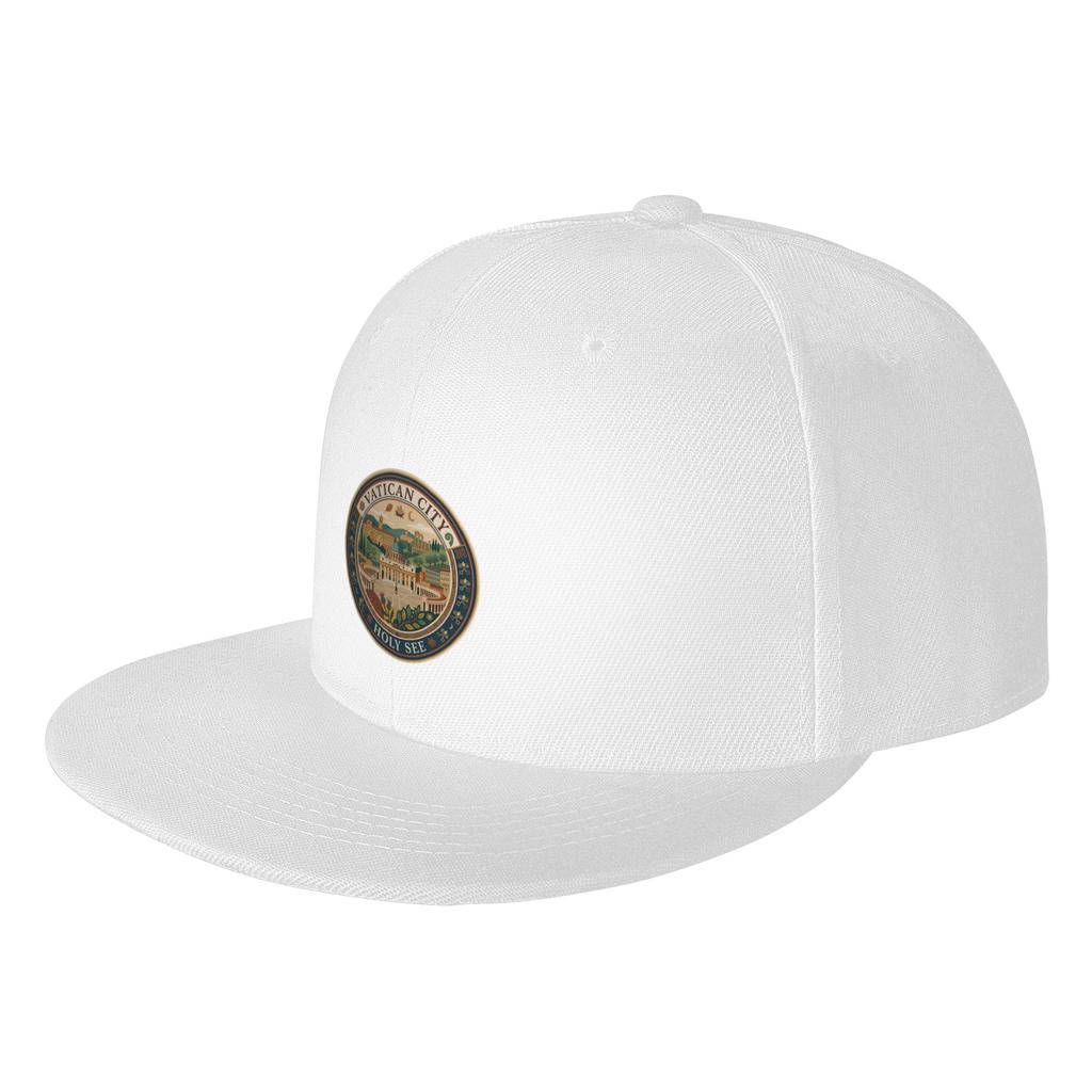Fashion Vatican City Illustration Travel Art Badge Flat Brim Sun Hat Hiking Trucker Cap