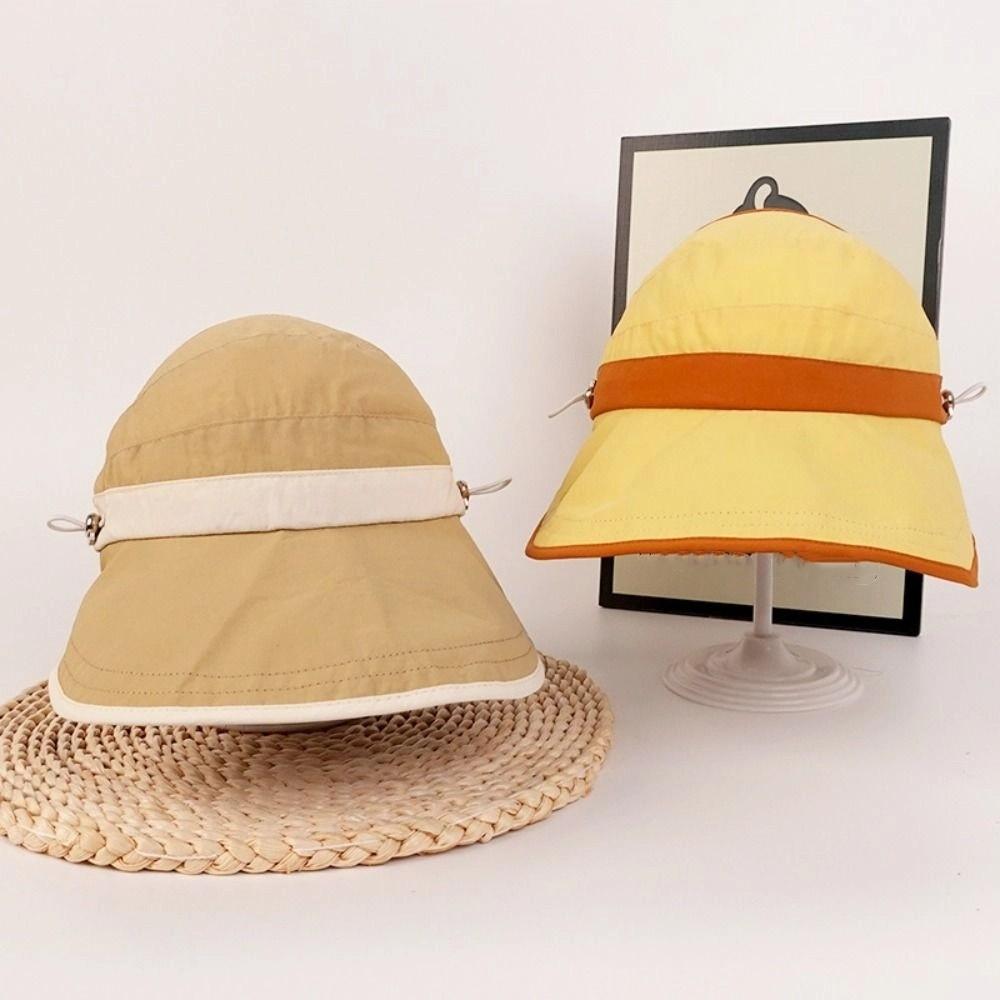 Solid Color Summer Kid Sunhat Korean Style Children's Empty Top Cap Candy Color Bucket Hat  Girls