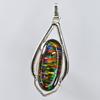 925 Sterling Silver Pendant CERTIFEID 32 Ct Natural Opal Oval Gems Free Delivery