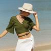 Breathable Paper Straw Panama Hat with Adjustable Chin Strap and Wide Brims Sun Protections for Women Vacation and Trip