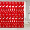 Pink Christmas Shower Curtain,Christmas Nutcracker Bathroom Shower Curtain Sets,Dreamy Castle Princess Fabric Shower Curtain
