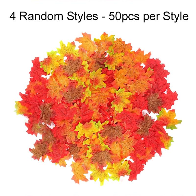 Simulated Maple Leaf Photography Props DIY Autumn Indoor Outdoor Wedding Halloween Thanksgiving Wall Mantel Party Decor TMZ
