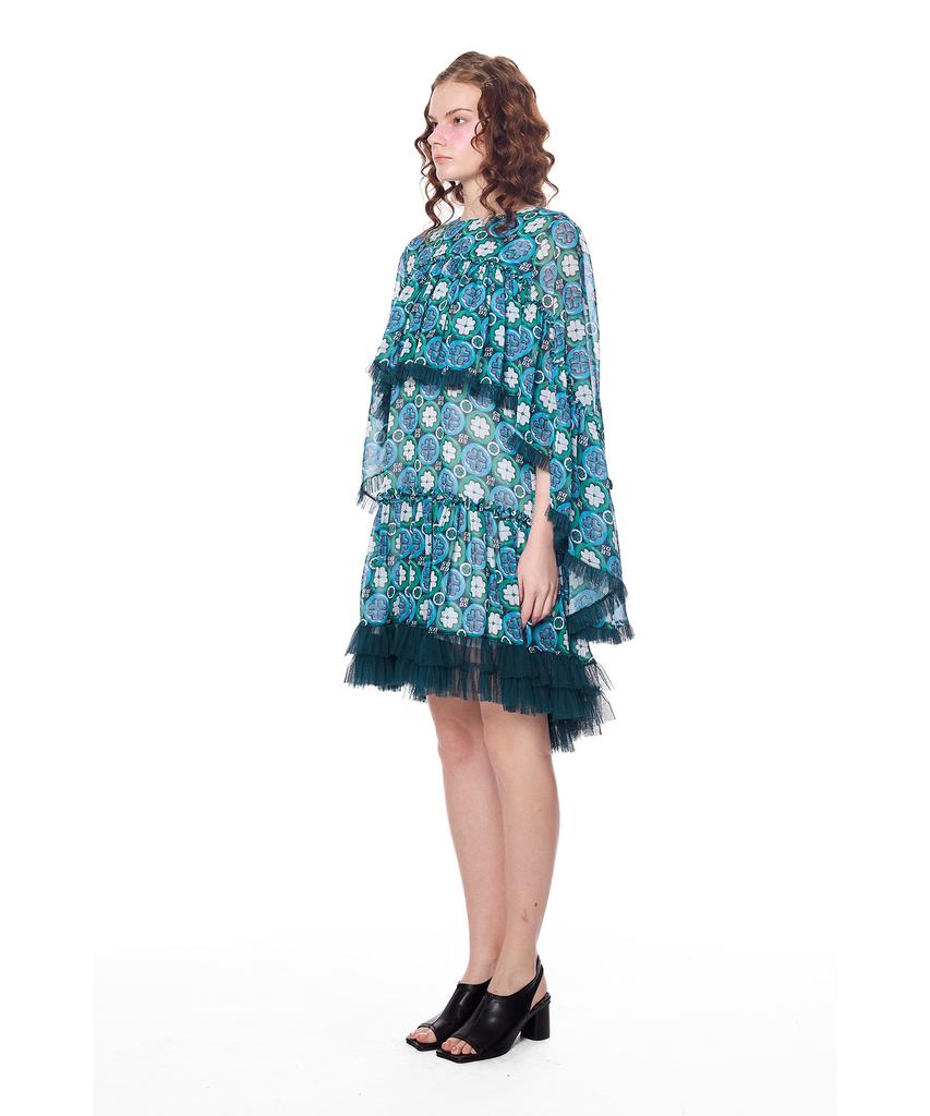 Greedius Signature Floral Ruffle Onepiece