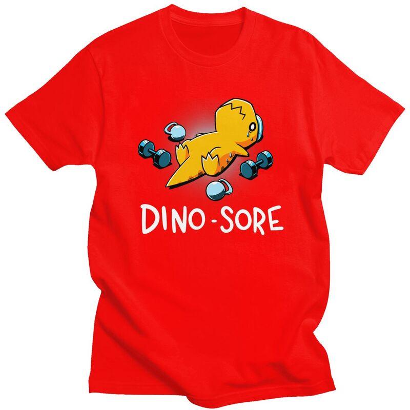 

Dino Sore Funny Dinosaur Workout Gym Lifting Fitness T Shirts 100 Cotton Tees Shirt Streetwear Tshirts ShortSleeve Clothes S