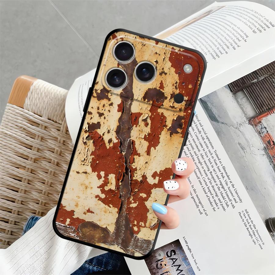 Rust Art Funda Phone Cover Case for iPhone 17Air 17 16 Pro Max 7 8 14 12 13 Mini 15 Plus SE 11 X XS XR