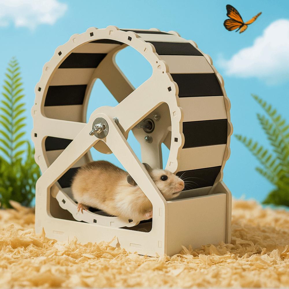 Silent Hamster Running Wheel Plastic Pet Hamster Bracket Rodent Running Wheel  Pet Exercise
