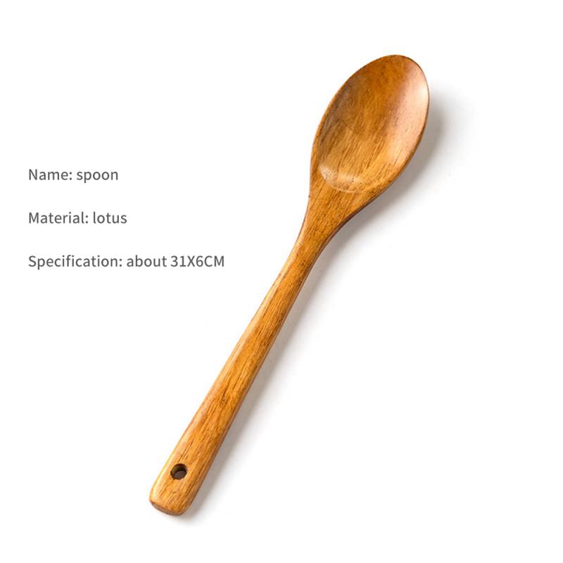 Japanese-Style Long Handle Wooden Spoon Coffee Stirring Rod Tea Dessert Spoon Mixing Soup Spoon Tableware Kitchen Supplies
