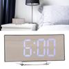 Mirror Digital Alarm Clock Temperature Display LED Curved Mirror Digital Electronic Clock for Home Bedroom Decor