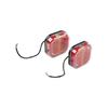 IP67 Waterproof Square LED Trailer Taillight for 12/24V Trucks and Vans Includes 28 LEDs for Brake and Signal Lights
