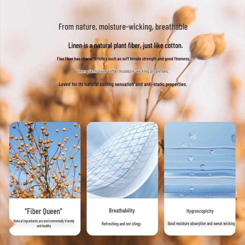 Hodo Men's Linen Tencel Anti-Bacterial Casual Trousers