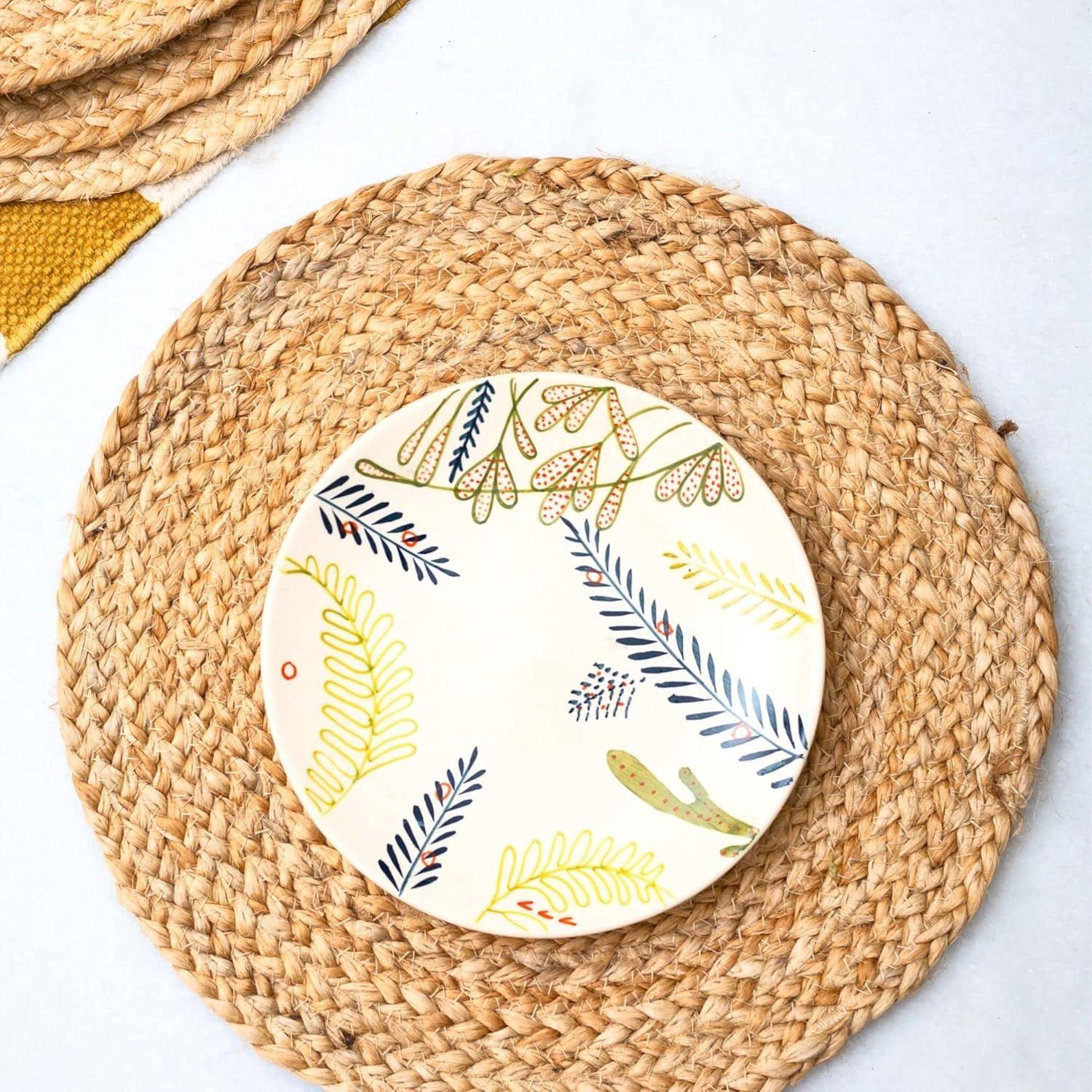 

Круглая подставка под обеденный стол 30 см - Бежевый| Используется как декор для журнального столика/Подарки на новоселье для нового дома Pack of 1