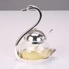 Spice Jar for Salt Sugar Pepper Powder with Spoon Glass Storage Seasoning Bottle
