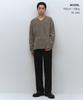 Musinsa Standard [Victoria Wool] Minimal Ribbed V-Neck Knit [Taupe]