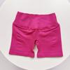 Dames Hoge Taille Geribbelde Yogashorts - Billenlifter, Kruislings Tailleband, Driekwart Lengte voor Hardlopen en Fitness