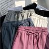 High waist elastic waist sports shorts women's loose casual outer wear summer new wide leg pants home pajama pants tide