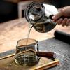 370ML Heat Resistant Glass Side Wooden Handle Tea Dispenser Brewing Teapot Tea Maker Kung Fu Tea Set Ceremony Accessories