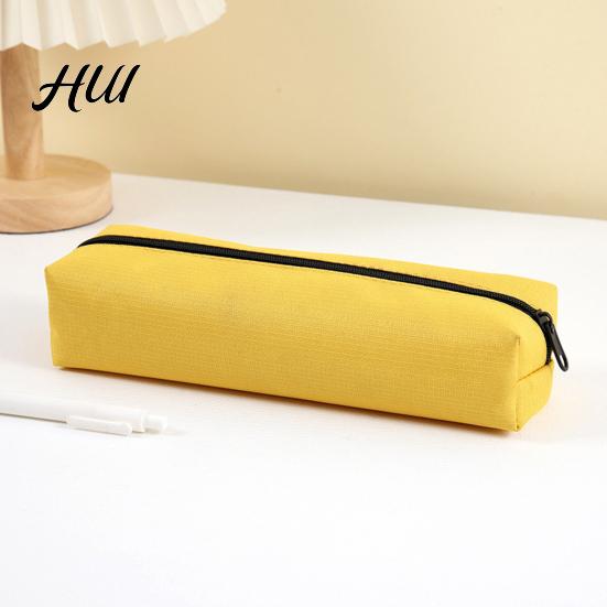 Low-saturation Color Pouch Oxford Pencil Case, Large Capacity Pen Bag, Simple Student Case Zipper for School Office, Lightweight Stationery Organizer