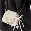 Fashionable Love Heart Bowknot Handbag Charm Stylish Keychain Pendant Keychain Ornament for Ladies and Trendy Women