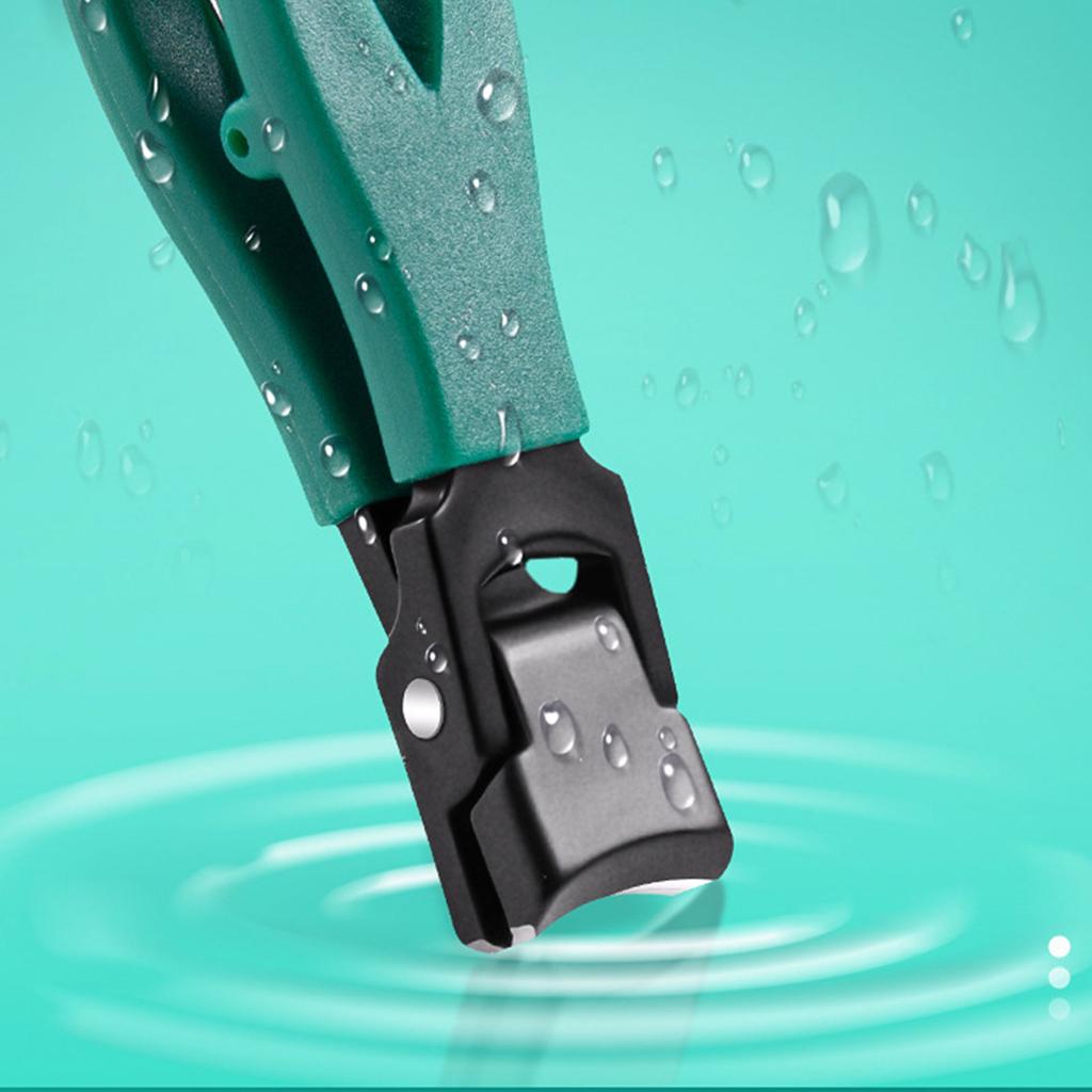 Wide Jaw Opening Nail Clippers Anti Splash Nail Cutter Stainless Steel Toenail Cutter Fingernail Trimmer for Elderly