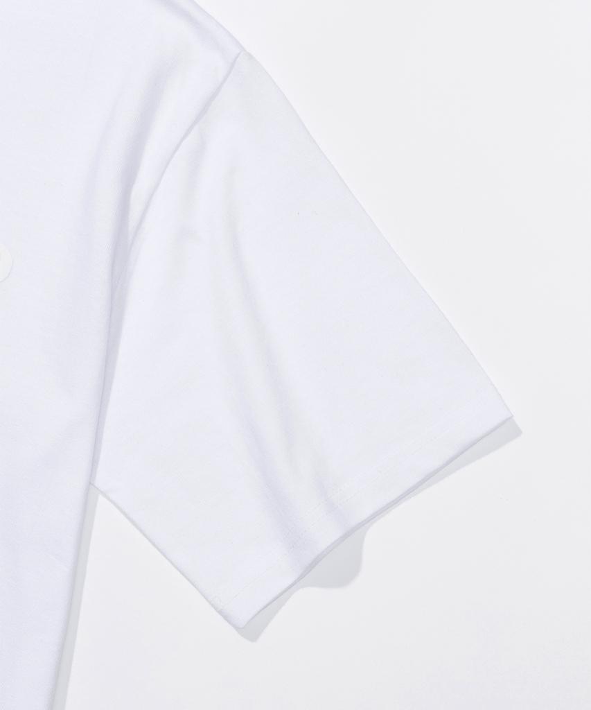 TEDDYISLAND Embossed Logo Short Sleeve White