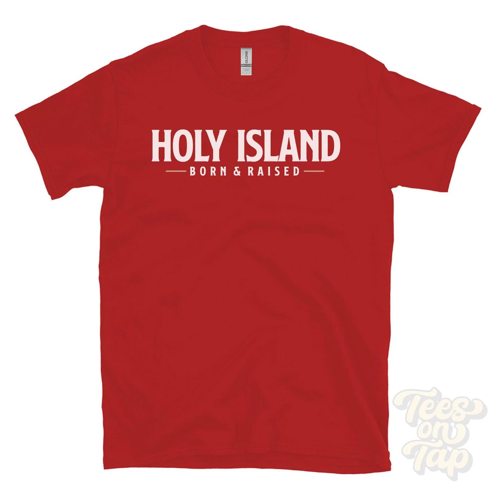 HOLY ISLAND BORN & RAISED T SHIRT Northumberland pilgrimage uk 2 2XL