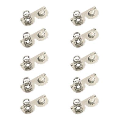 Unifizz AAA Batteries Metal Battery Spring Contact Plate 20 X 9MM Negative To Positive Plate Conversion Spring Nickeling Plate Contact Terminal for
