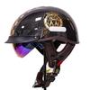Carbon Fiber Retro Half Helmet for Men – American Prince Motorcycle Style