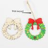 10Pcs Christmas Cartoon Pattern Colorless Wood Board & Hemp Rope - Manual Coloring Christmas Tree Pendant Christmas Decorations
