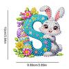 PET Double Sided Special Shaped Easter Alphabet DIY Diamond Painting Keychain