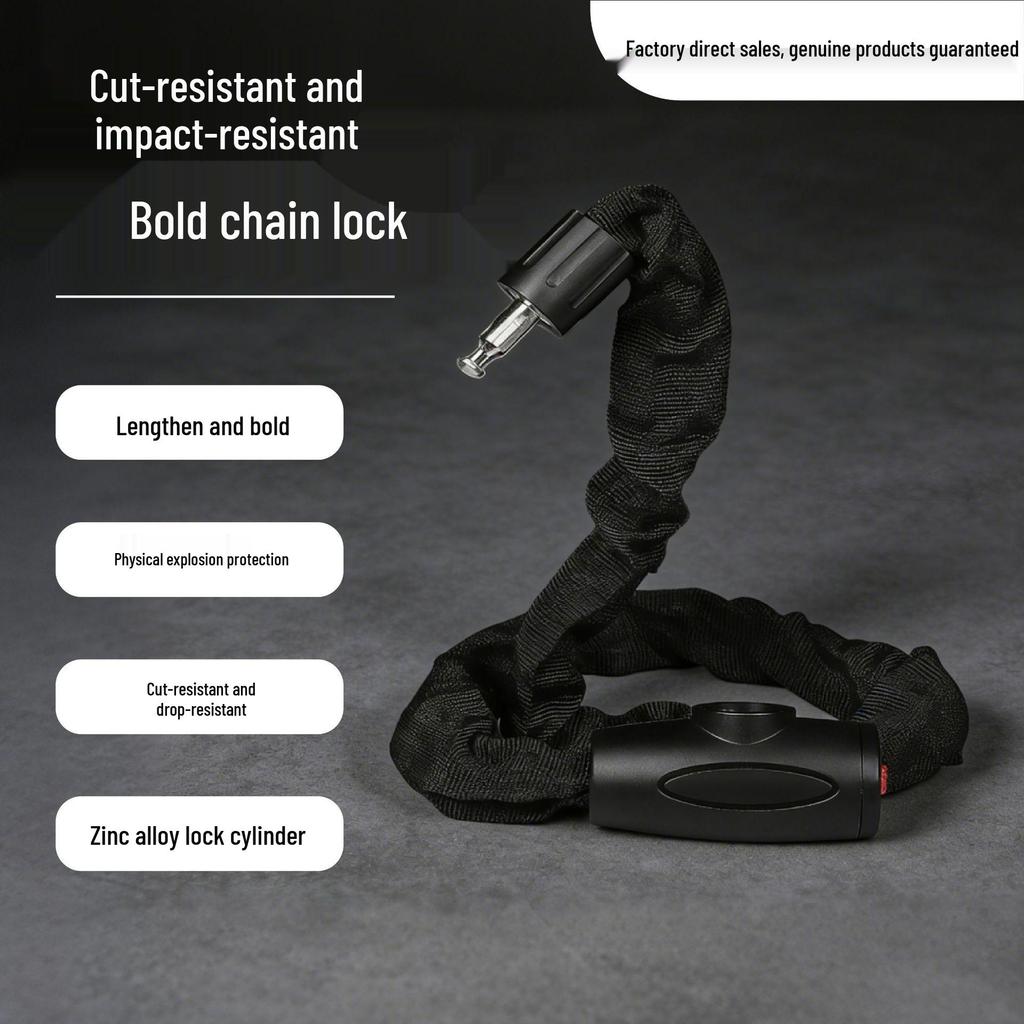 Keychain Bike & Door Lock: Heavy-Duty Iron Chain for Enhanced Anti-Theft Protection in Bicycles, Electric Vehicles, and Batteries.