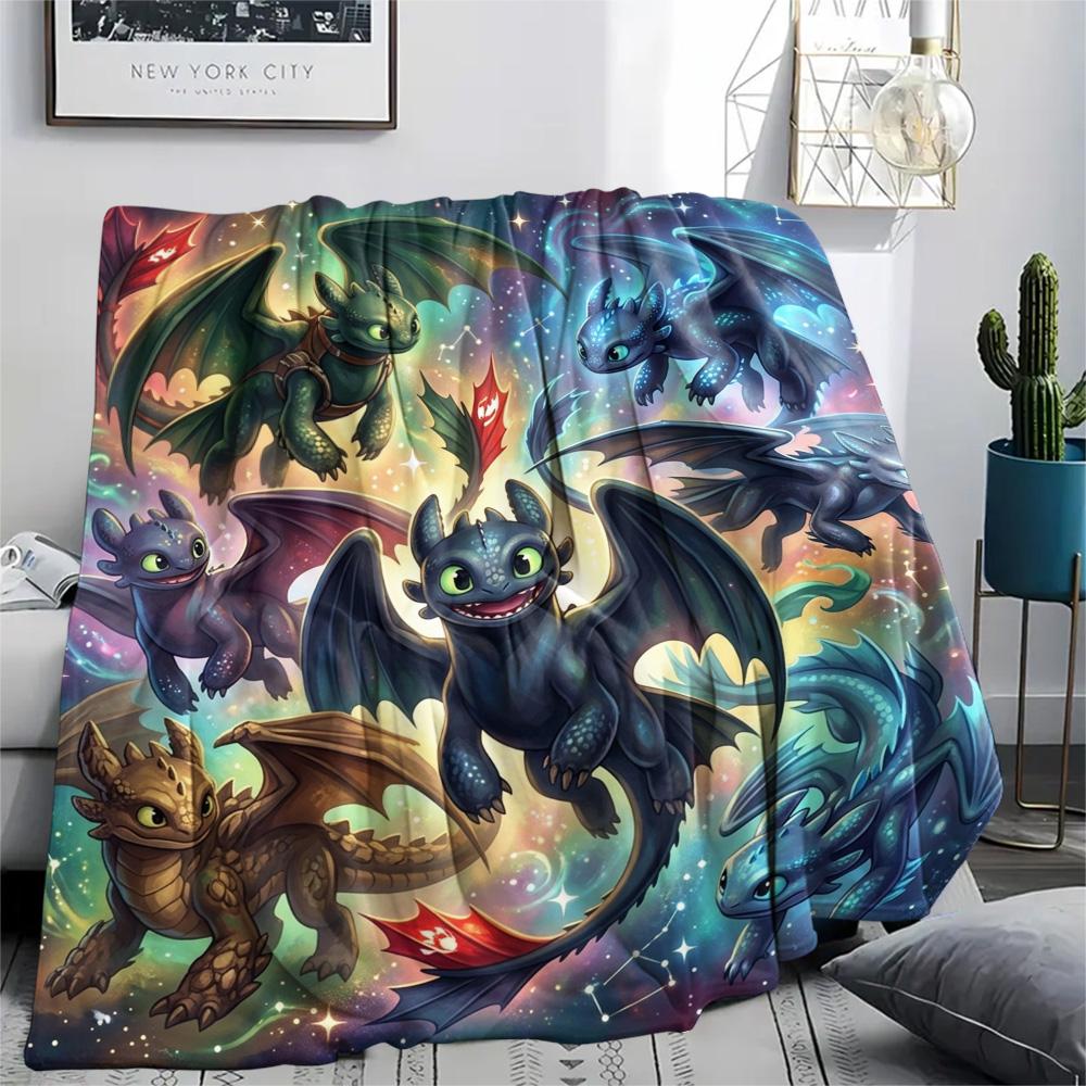

Toothless Night Fury Print Flannel Blanket, Ultra Soft High Quality All Seasons Warm Throw, Home Decor Cozy Blanket, Perfect Christmas Gift 80cm x 120cm