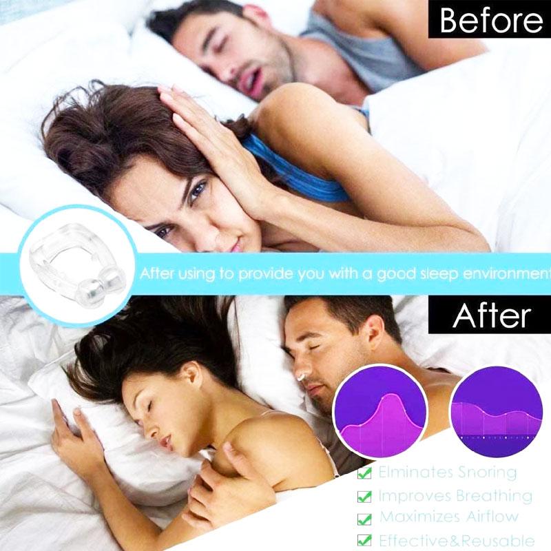 2 Pieces Women Men Anti-snoring Device Comfortable Anti Snoring Nose Clips Anti Snoring Corrector