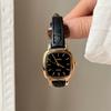Stylish And Casual SquareShaped Watch WithThin StrapExuding A Sophisticated And Trendy Preppy VibeA Perfect Accessory For Women.