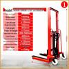 Junlun Manual Hydraulic Pallet Stacker CN Plug (adapter Included)