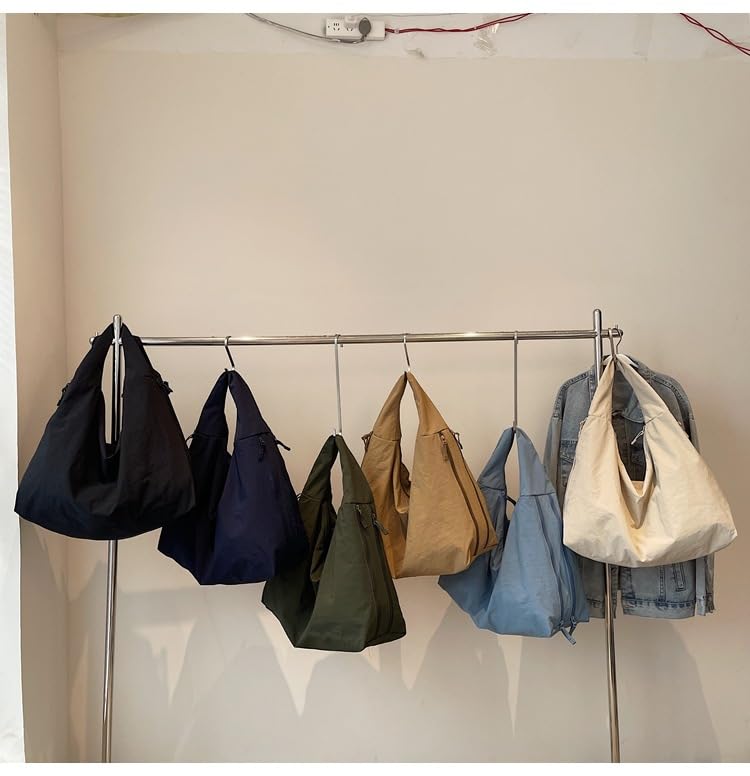 Sujpjheed Axelväska Tote Bag för Män och Kvinnor, Stor Kapacitet, A4-storlek, Lättviktig, Perfekt för Pendling, Resor, Snygg, Populär, Stor