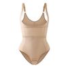 Women's Seamless V-Neck Bodysuit: X-Type Tummy Control, Open Crotch, Push-Up Shaper