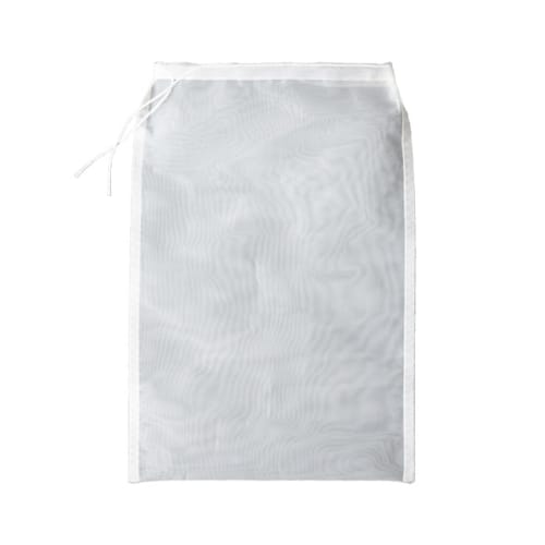 EDHUUJSI Nylon Strainer Bag, Easy To Clean, Healthy and Safety Nylon with Rope, Versatile, White, 300 Mesh, 20x30cm