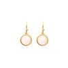 Aieryuan Retro Style Gold-Plated Jade Literary Hollow Dangle Earrings