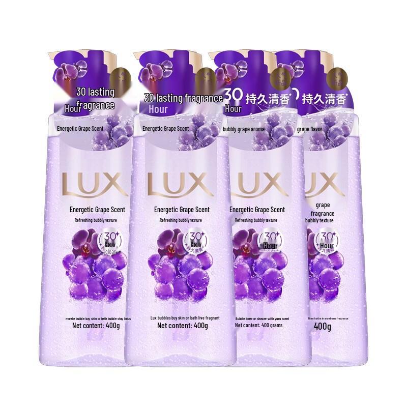 lux Пенящийся гель для душа с ароматом винограда (400 г х 4)