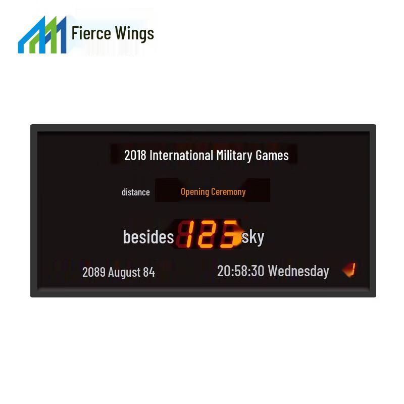 Large Digital Countdown Timer Display