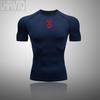 Men Short Sleeve T Shirt Compression Tights Men Fitness Running T-Shirt Breathable Sport Set Rashgard Gym Clothing