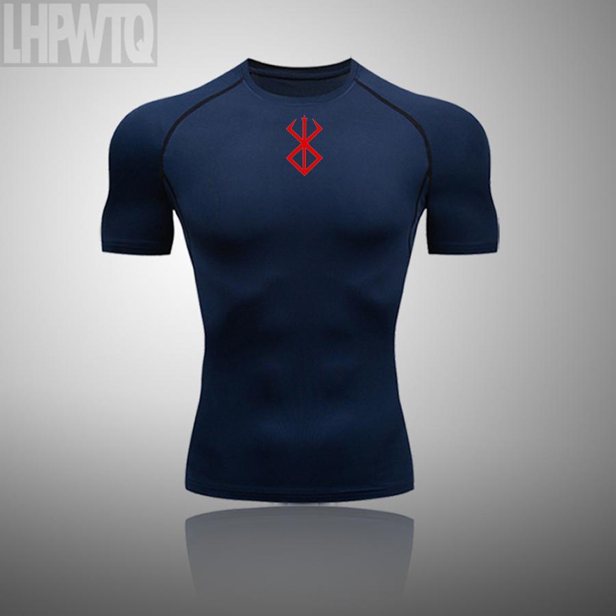 Men Short Sleeve T Shirt Compression Tights Men Fitness Running T-Shirt Breathable Sport Set Rashgard Gym Clothing