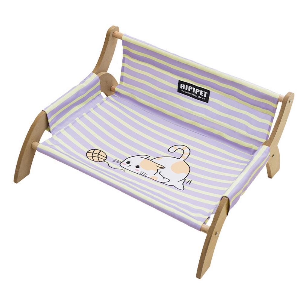 Summer Pet Striped Lounge Chair Cooling Dog Bed Cat Bed Pet Sofa Breathable Detachable Bed Pet Chair For Dog Cat Dog Accessories