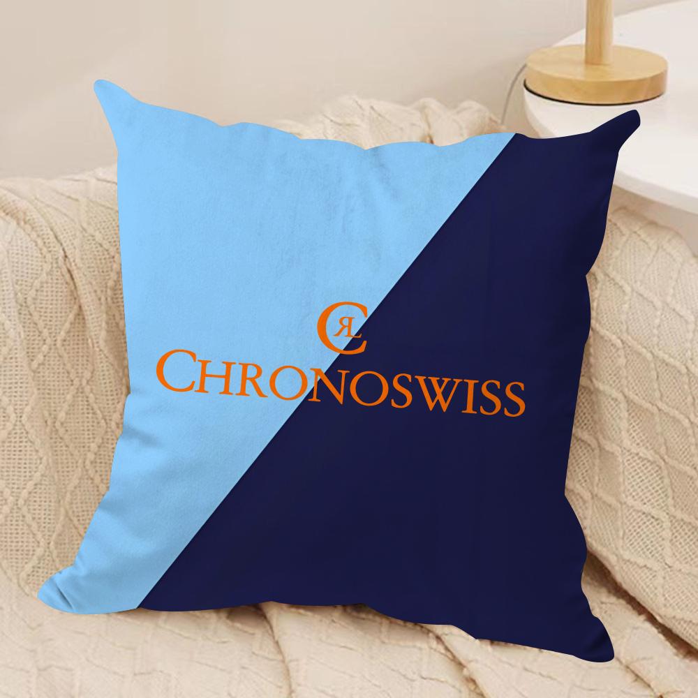 Luxury C-Chronoswiss Cushion Cover Soft Plush Fabric Double-Sided Printed Sofa Cushion Cover for All Seasons Home Decor Gift