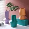 Ceramic Vase Minimalist Solid Color Vases for Flowers Abstract Art Desk Decoration Flower Arrangement Decorative Ornaments