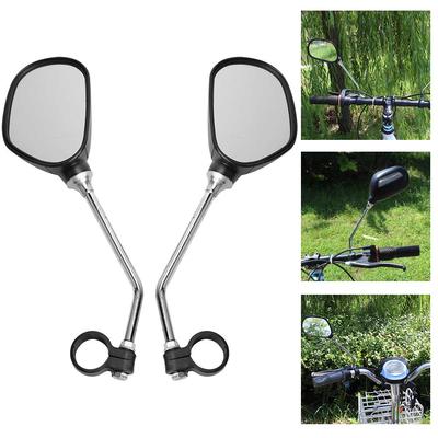 Handlebar Bike Mirror, 1 Pair Left Right Wide Angle Glass Rrview Mirror for Mountain Road Bike Cycling