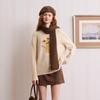 San Cai Women's Dog Jacquard Knit Sweater